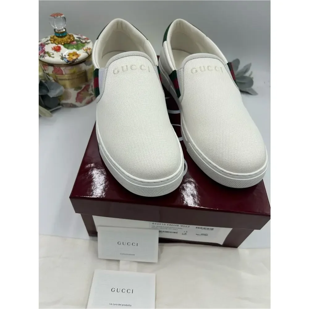 Men's Gucci ace slip on sneakers size 12 fits 12.5 US made in Italy